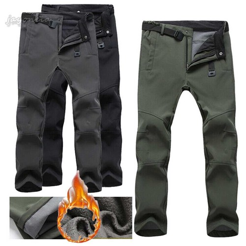 Men thick fleece lined pants - men,