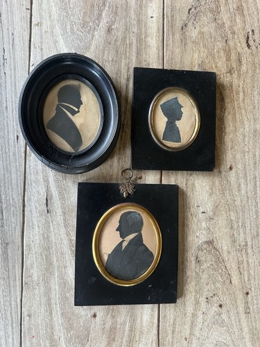 Antique framed silhouette - antique,