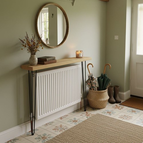 Console table radiator - radiator, rustic