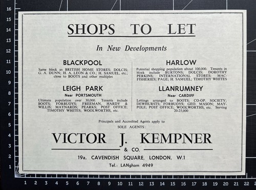 Shops let tenents - to,