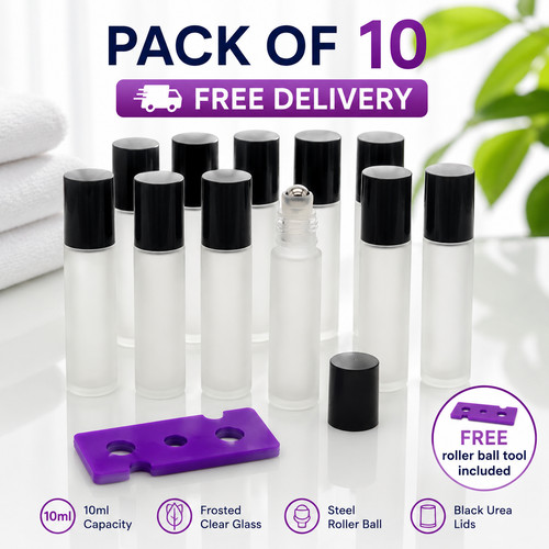 10pcs frosted glass roller - frosted,