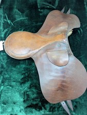 Child's Leather 15" Pac Saddle Pig Skin Seat And Flaps, Linen Lined