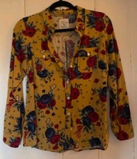 Ladies Blouse Shirt Size 10 Country Rose Floral Soft Clothing Tops