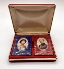Rare Queen’s Silver Jubilee Playing Card Set Wrapped Waddington’s In Case 1977