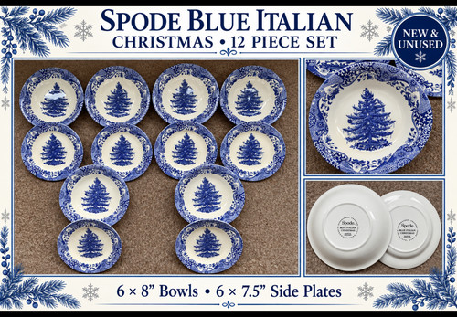 Spode blue italian christmas - italian,