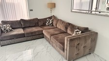 DFS Orka Velvet Corner Sofa