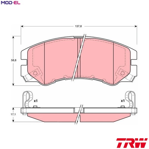 Brake pad set disc - pad,