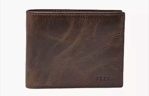 Fossil leather bifold wallet - bifold,