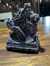 6” Blood Red Resin Dragon Incense Cone Burner