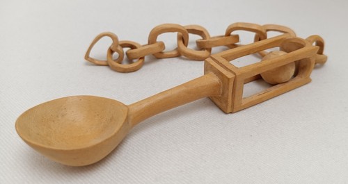 Vintage hand carved wooden - hand,