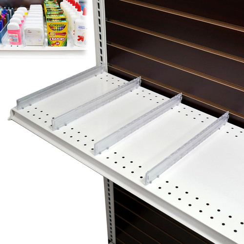 Adjustable shelf dividers for - shelf,