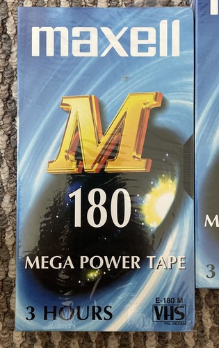 Three maxell e180 blank - maxell, vhs