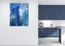 Large painting by myself, fluid art , striking artwork 