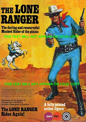 Lone ranger marx toys new - ranger, a4