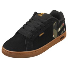 Etnies Fader Mens Skate Trainers in Black Camouflage