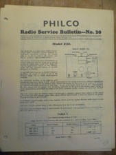 Philco model 233 valve - ,