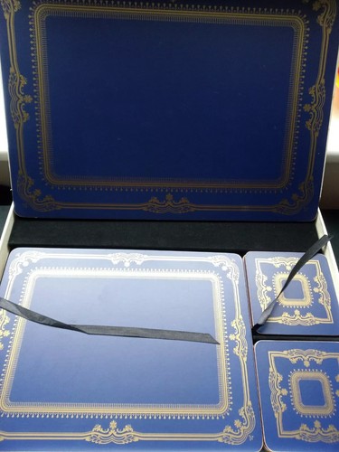 Spode navy gold placemats - spode,