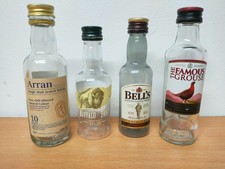 Empty MINIATURE Whisky Bottles