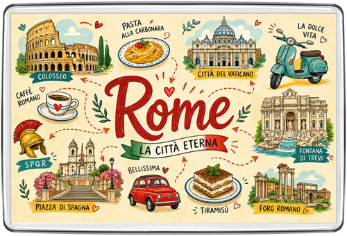 Rome italy fridge magnet - italy,