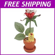 Elegant Aluminum Desk Rose - Perfect 10th Anniversary Gift