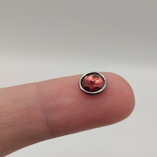 Genuine Pandora Red Opal Disc Floating Locket Charm January S925 ALE #2656U