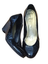 Jessica Simpson shoes black patent wedges EU size 36 UK size 3