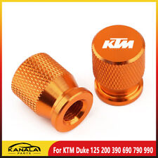 Orange For KTM Duke 125 200 390 690 790 990 Tyre Valve Air Dust Caps Cover New