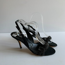 GINA black beaded shoes heels