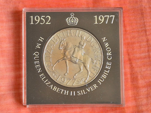 1952 1977 silver jubilee crown - silver,