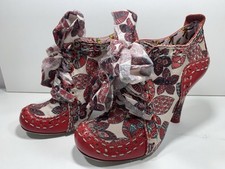 Irregular Choice, Abigail  Choice, Ice Gem. Size 7 Red Flower Shoes