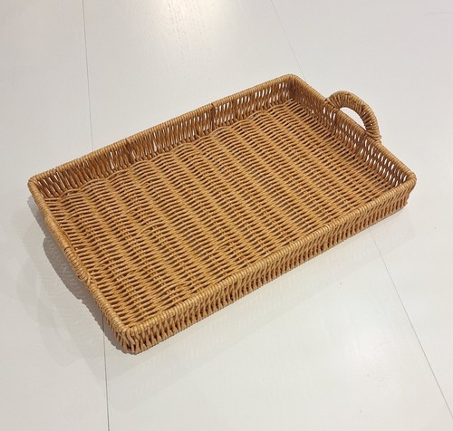 Wicker effect large basket - wicker,