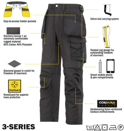 Snickers 3214 trousers canvas - 3214,