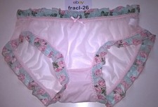 Sexy PINK Sheer Frilly Baby Doll Brief Panties Knickers TV CD Sissy 34 - 42" +