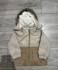Kids H&M Beige And Brown Coat