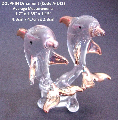 Hand blown glass dolphin - blown,
