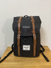 Herschel Retreat backpack black canvas backpack/ rucksack VGC