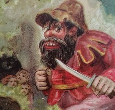 c.1908 Toblerone Swiss Chocolate Tom Thumb Fairytale Angry Man Hunting Children