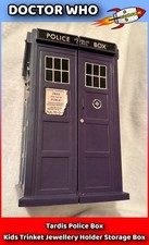 Doctor Who Tardis Police Box Kids Trinket Jewellery Holder Box Vintage Sold Used