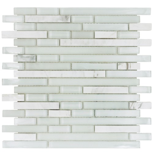 Mosaic tiles sheet genoa white - mosaic,