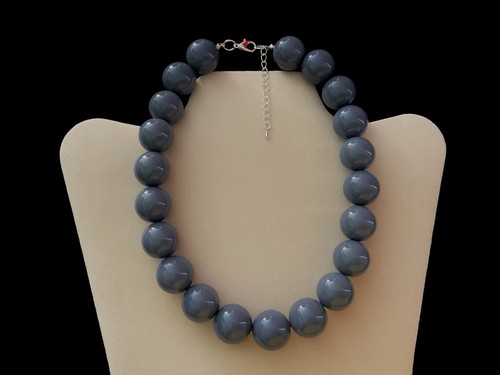 Chunky steel grey - chunky, beads