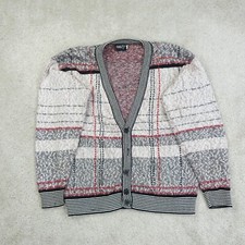 James River Cardigan Mens Small Vintage Knit Heavyweight Oversized Grandpa