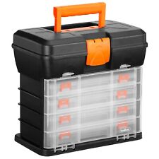 VonHaus Tool Box Carry Case - 4 Drawers & Organiser Dividers Multi-purpose