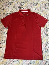 Druh Belts Golf shirt in red. Size Large.