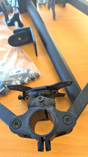 Black desk mount triple - black,