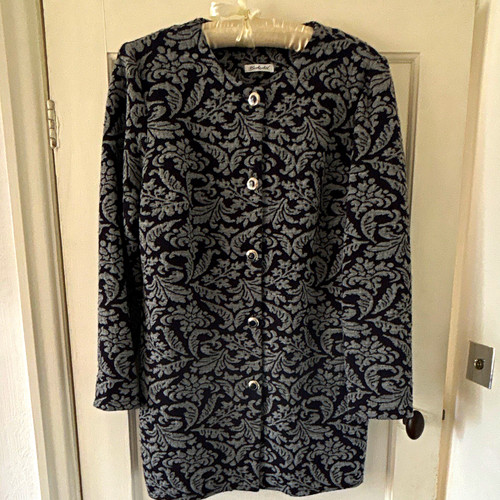 Berkertex black grey brocade - black/grey,
