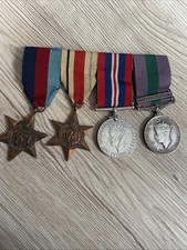 4 Military Medals The 1939-1945 Star African Star Palestine 1945-48