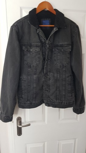 Zara man sherpa lined denim - sherpa,