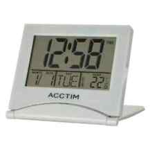 Acctim Mini Flip II Digital Travel Alarm Clock Date, Temperature Display Folding
