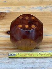 Large Dice Wood Antique Hand Carved Item Unusual Curios 24 1920s Design
