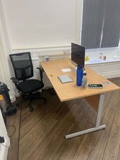 Karbo K1 Rectangular Cantilever Office Desk & Steel Case Adjustable Swivel Chair